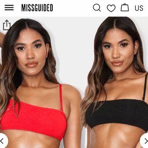 Two bikini tops